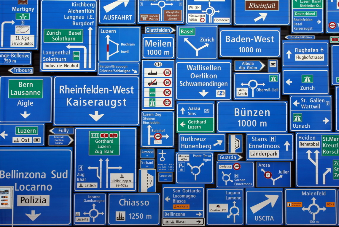 Road Signs, Transport Museum, Luzern